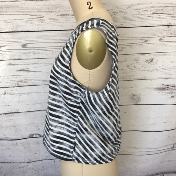 VANS Logo Striped Tie Dye Crop Cutout Tank Size Small - Picture 6 of 9